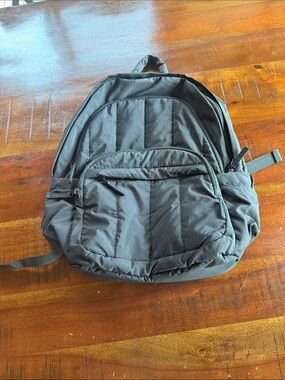 Black Quilted  Backpack